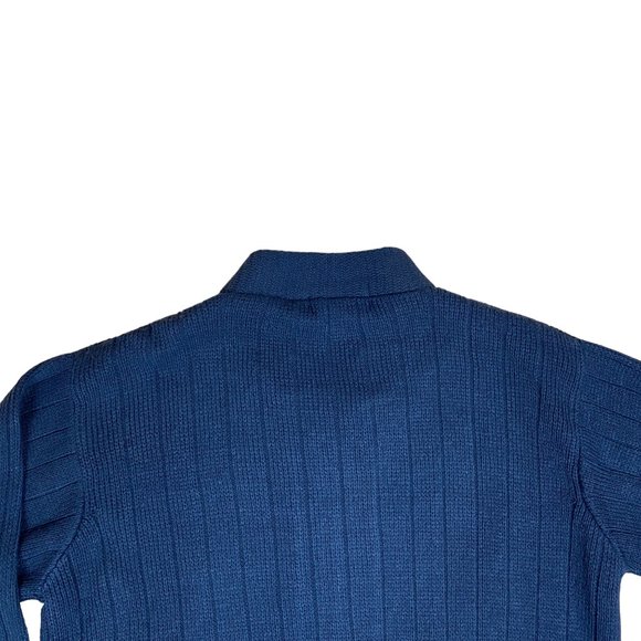 Northern Isles Rib Knit Grandpa Zip Cardigan Kurt Cobain Old Money Sweater-M - Picture 7 of 12